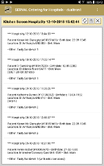 Küchenbildschirm für Bestellungen außerhalb der regulären Mahlzeiten
